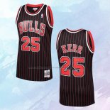 NO 25 Steve Kerr Camiseta Mitchell & Ness Chicago Bulls Negro 1995-96