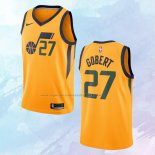 NO 27 Rudy Gobert Camiseta Utah Jazz Statement Amarillo