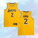 NO 2 Kyrie Irving Camiseta Los Angeles Lakers 75th Anniversary Amarillo 2021-22