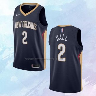 NO 2 Lonzo Ball Camiseta New Orleans Pelicans Icon Azul 2020-21