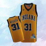 NO 31 Reggie Miller Camiseta Indiana Pacers Retro Amarillo