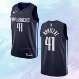 NO 41 Dirk Nowitzki Camiseta Dallas Mavericks Statement Azul