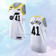 NO 41 Kelly Olynyk Camiseta Utah Jazz Association Autentico Blanco 2022-23