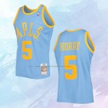 NO 5 Robert Horry Camiseta Mitchell & Ness Los Angeles Lakers Azul 2001-02