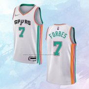 NO 7 Bryn Forbes Camiseta San Antonio Spurs Ciudad Blanco 2021-22