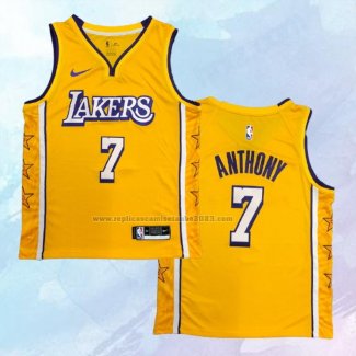 NO 7 Carmelo Anthony Camiseta Los Angeles Lakers Ciudad Amarillo 2019-20