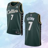 NO 7 Jaylen Brown Camiseta Boston Celtics Ciudad Verde 2022-23