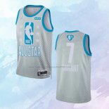 NO 7 Kevin Durant Camiseta Brooklyn Nets All Star 2022 Gris