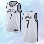 NO 7 Kevin Durant Camiseta Brooklyn Nets Association Blanco 2020-21