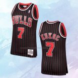 NO 7 Toni Kukoc Camiseta Mitchell & Ness Chicago Bulls Negro 1995-96