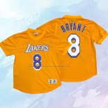 NO 8 Kobe Bryant Camiseta Los Angeles Lakers Manga Corta Amarillo
