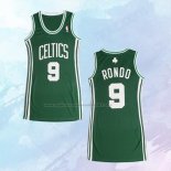 NO 9 Rajon Rondo Camiseta Mujer Boston Celtics Icon Verde