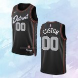 Camiseta Detroit Pistons Personalizada Ciudad 2023-24 Negro
