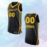 Camiseta Golden State Warriors Jonathan Kuminga NO 00 Ciudad Autentico 2023-24 Negro