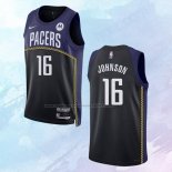 Camiseta Indiana Pacers James Johnson NO 16 Ciudad 2022-23 Azul
