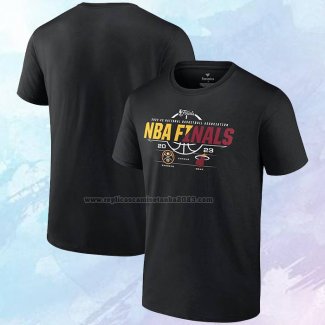 Camiseta Manga Corta Denver Nuggets & Miami Heat 2023 NBA Finals Matchup Negro