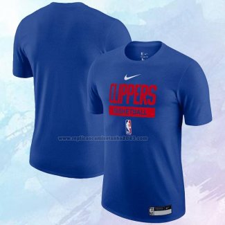 Camiseta Manga Corta Los Angeles Clippers Practice Performance 2022-23 Azul