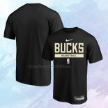 Camiseta Manga Corta Milwaukee Bucks Practice Performance 2022-23 Negro