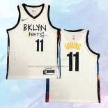 NO 11 Kyrie Irving Camiseta Brooklyn Nets Ciudad Blanco 2020-21