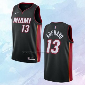 NO 13 Bam Adebayo Camiseta Miami Heat Icon Negro 2020-21