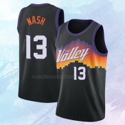 NO 13 Steve Nash Camiseta Phoenix Suns Ciudad Negro 2020-21