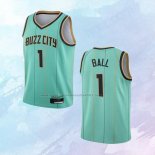 NO 1 LaMelo Ball Camiseta Nino Charlotte Hornets Ciudad Verde 2020-21