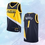 NO 1 T.J. Warren Camiseta Indiana Pacers Ciudad Azul 2021-22