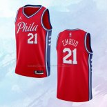 NO 21 Joel Embiid Camiseta Philadelphia 76ers Statement Rojo 2020-21