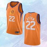 NO 22 DeAndre Ayton Camiseta Phoenix Suns Statement Naranja
