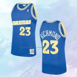 NO 23 Mitch Richmond Camiseta Mitchell & Ness Golden State Warriors Azul 1990-91