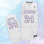 NO 24 Kobe Bryant Camiseta Los Angeles Lakers Christmas Day Blanco
