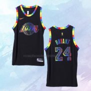 NO 24 Kobe Bryant Camiseta Los Angeles Lakers Fashion Royalty Negro 2022-23