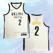 NO 2 Blake Griffin Camiseta Brooklyn Nets Ciudad Blanco 2020-21