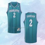 NO 2 Larry Johnson Camiseta Charlotte Hornets Retro Azul