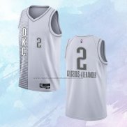 NO 2 Shai Gilgeous-Alexander Camiseta Oklahoma City Thunder Ciudad Blanco 2021-22