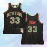NO 33 Patrick Ewing Camiseta Mitchell & Ness New York Knicks Negro 1991-92