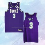 NO 3 George Hill Camiseta Milwaukee Bucks Classic Violeta 2022-23