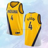 NO 4 Victor Oladipo Camiseta Indiana Pacers Statement Amarillo 2020-21