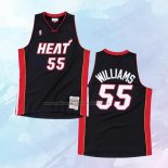 NO 55 Jason Williams Camiseta Miami Heat Hardwood Classics Throwback Negro