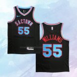 NO 55 Jason Williams Camiseta Sacramento Kings Ciudad Negro 2020-21