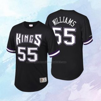 NO 55 Jason Williams Camiseta Sacramento Kings Manga Corta Negro