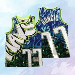 NO 77 Luka Doncic Camiseta Mitchell & Ness Dallas Mavericks Azul