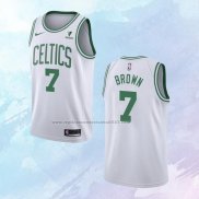 NO 7 Jaylen Brown Camiseta Boston Celtics Association Blanco 2021-22