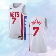 NO 7 Kevin Durant Camiseta Brooklyn Nets Classic Blanco 2022-23