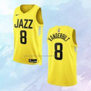 NO 8 Jarred Vanderbilt Camiseta Utah Jazz Icon Amarillo 2022-23