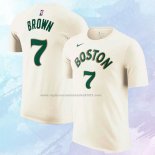 Camiseta Manga Corta Boston Celtics Jaylen Brown Ciudad 2023-24 Crema