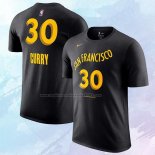 Camiseta Manga Corta Golden State Warriors Stephen Curry Ciudad 2023-24 Negro