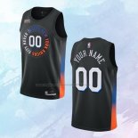Camiseta New York Knicks Personalizada Ciudad Negro 2020-21