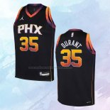 Camiseta Nino Phoenix Suns Kevin Durant NO 35 Statement 2022-23 Negro