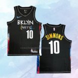 NO 10 Ben Simmons Camiseta Brooklyn Nets Ciudad Negro 2020-21